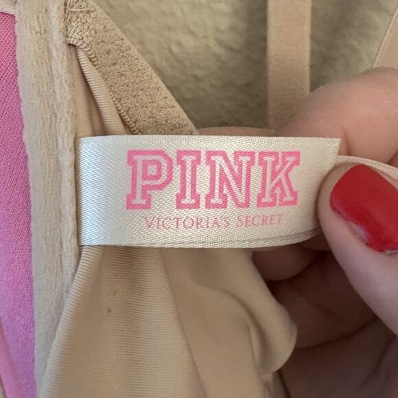 Victoria's Secret Pink Wear Everywhere Lightly Lined Push Up Bra Nude Size 32DD - Picture 4 of 6